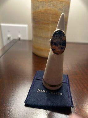 Jamie Joseph Sodalite 14k yellow gold/sterling silver Oval Stone Ring